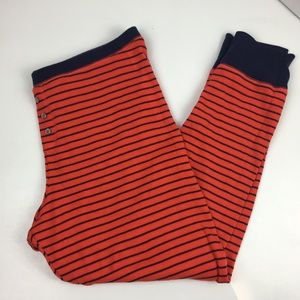 Old Navy Thermal XXL Orange Navy Striped Pants